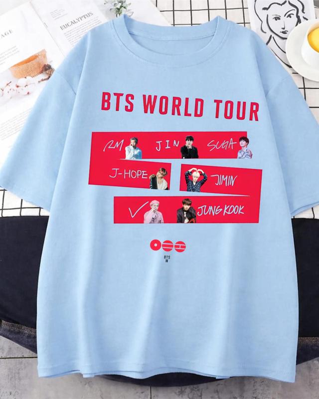 Camiseta BTS World Tour 2026 Aesthetic Unissex - Sneko Store